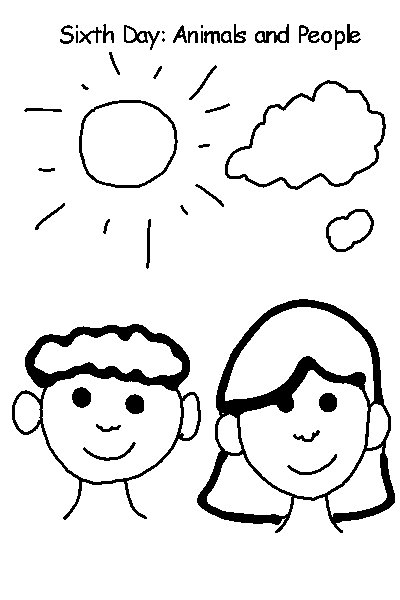 day 6 of creation coloring pages - photo #16
