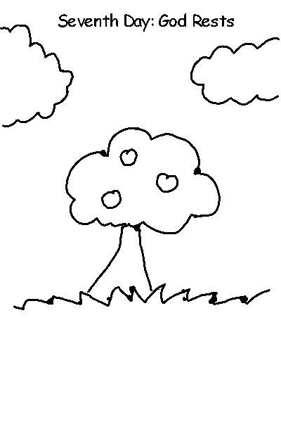 day 7 god rested coloring pages - photo #10