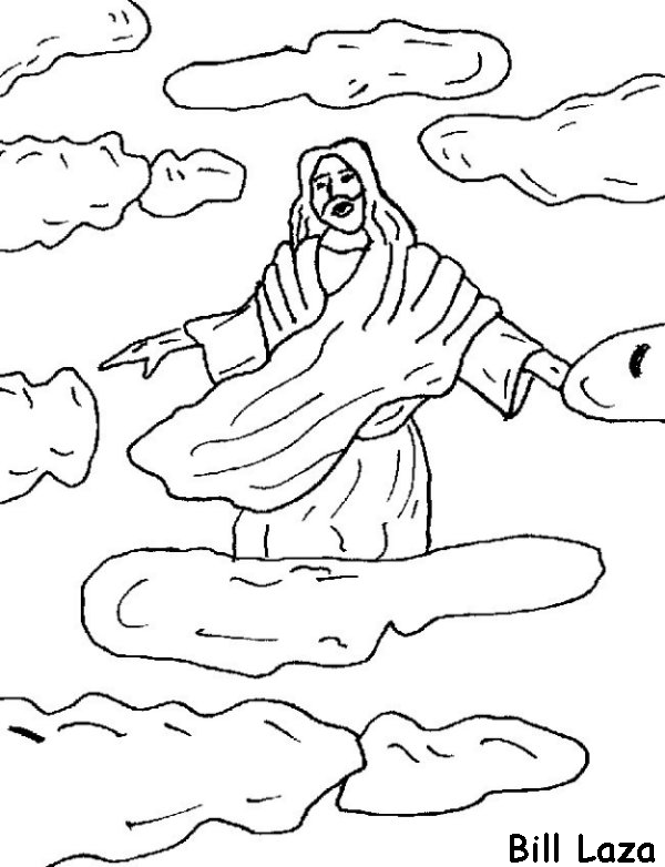 jesus ascends coloring page